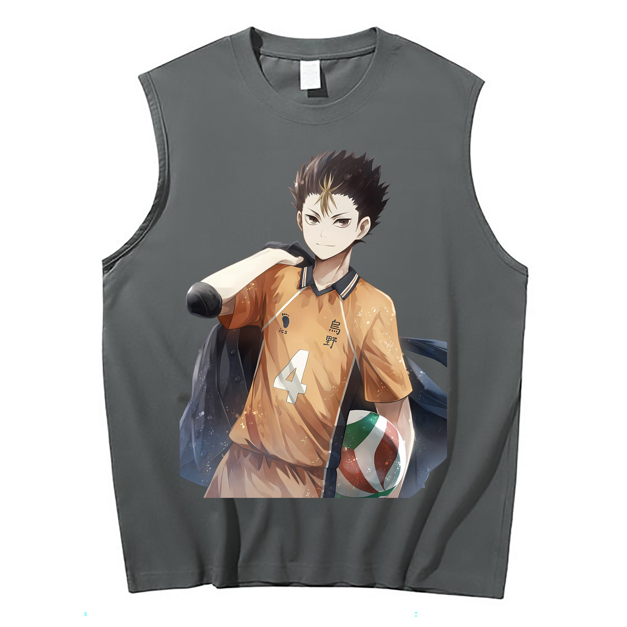 （画像用） ハイキュー!! Haikyu!! コットン100％タンクトップ（フロントプリント）